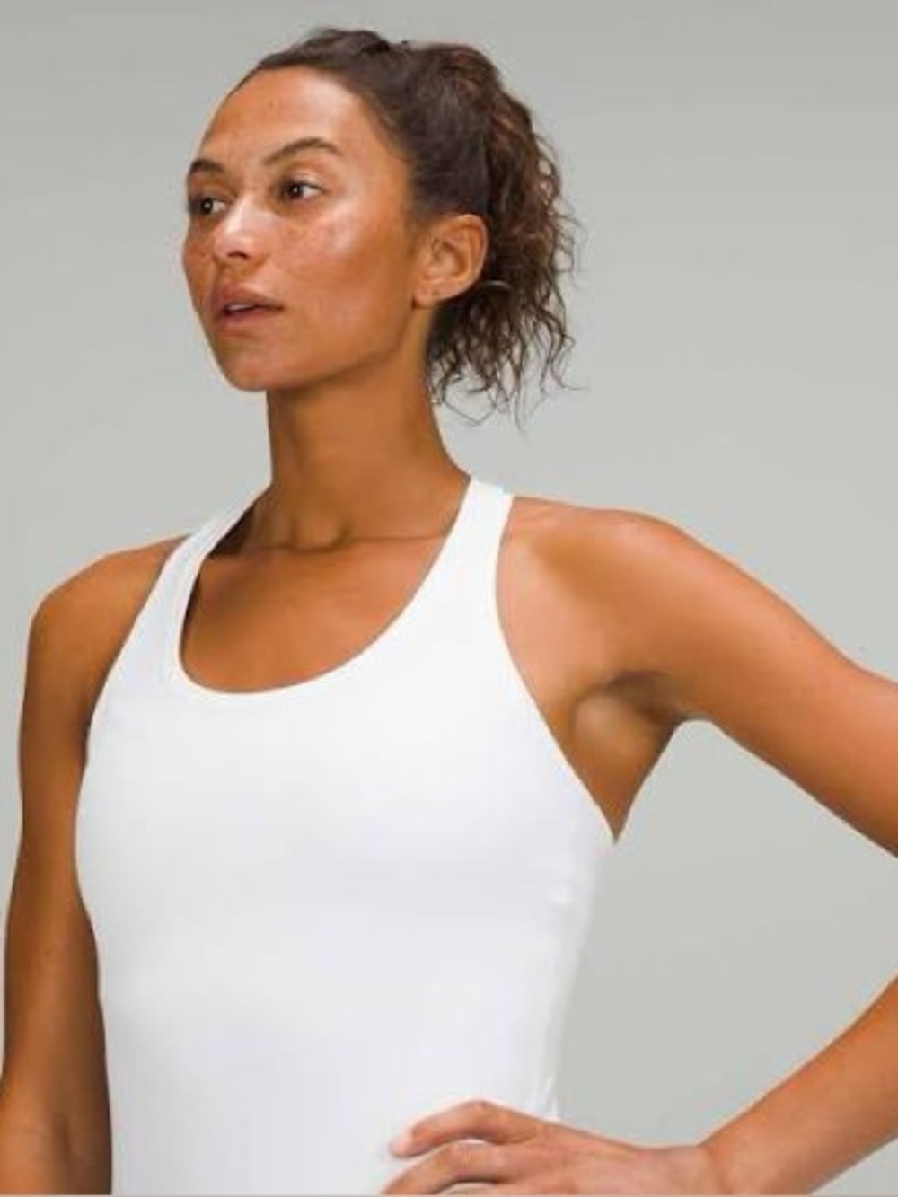 Lululemon White Racerback Tank Top Size 6